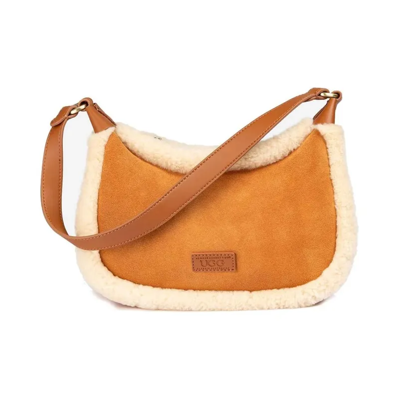 UGG Sheepskin Shoulder Bag Handbag Shoulder Bag Women's Chestnut-0