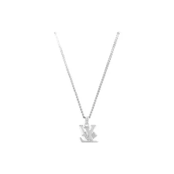 LOUIS VUITTON Stainless Steel Necklaces Men's Silver