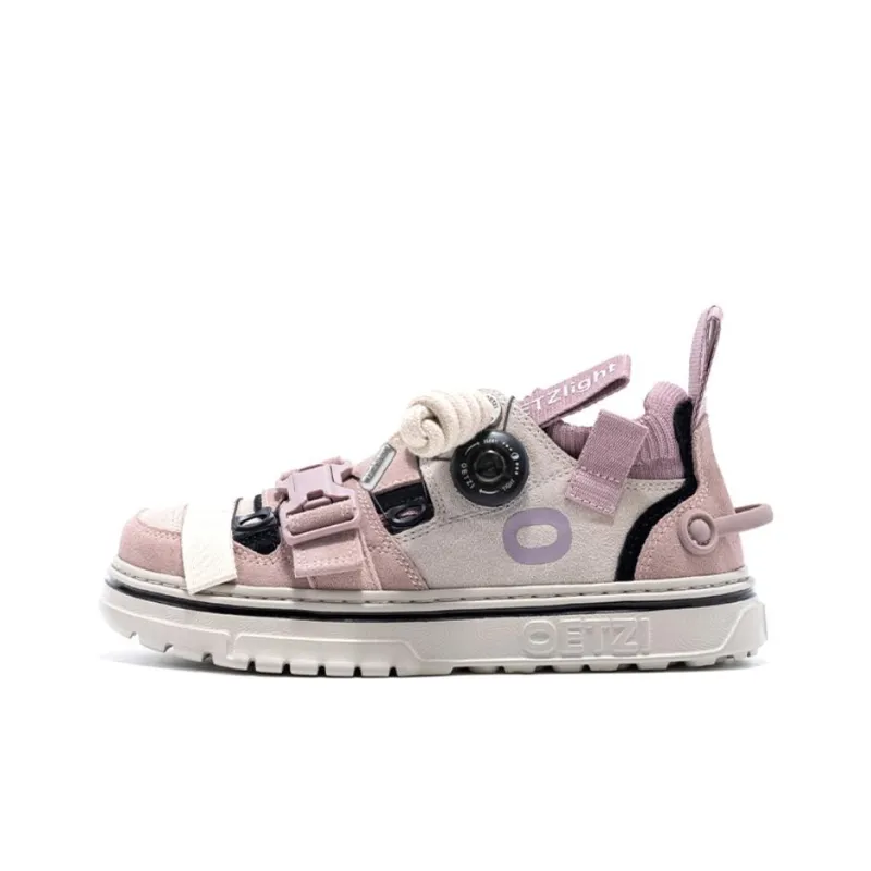 OETZI Ultra light Series 1 Skateboard Shoes Unisex Low Top Pink Gray-0