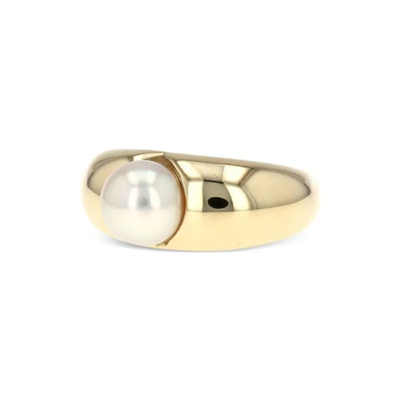 Cartier 18kt Yellow Gold Pearl Ring-2