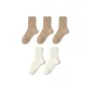 2 Pack White+3 Pack Khaki