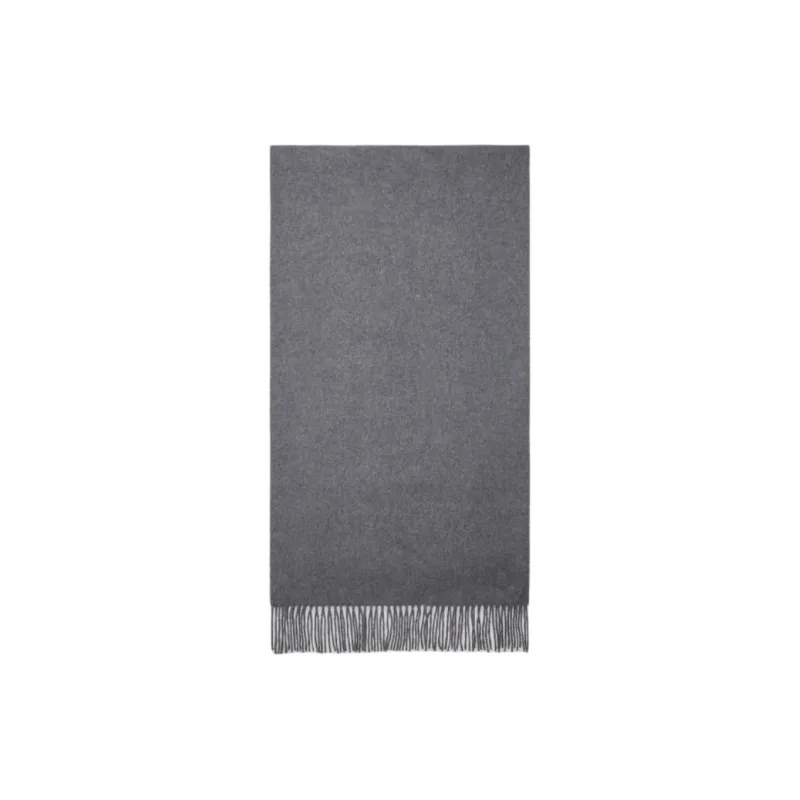 Moncler Cashmere Felt Knit Scarves Men's Gray-0