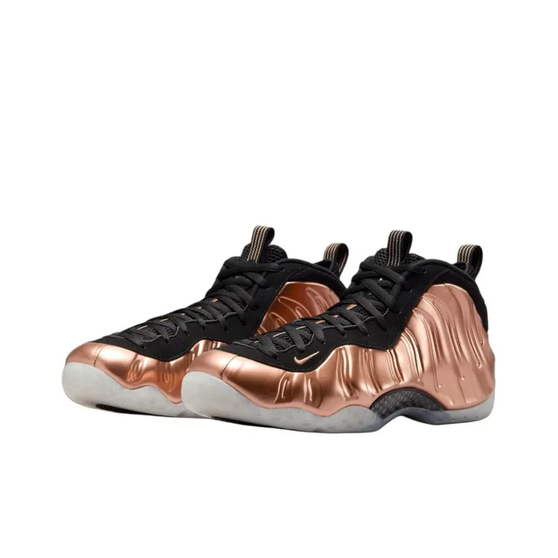 Nike Air Foamposite One Abrasion Resistant Mid Top Children's Basketball Shoes Copper Unisex-2