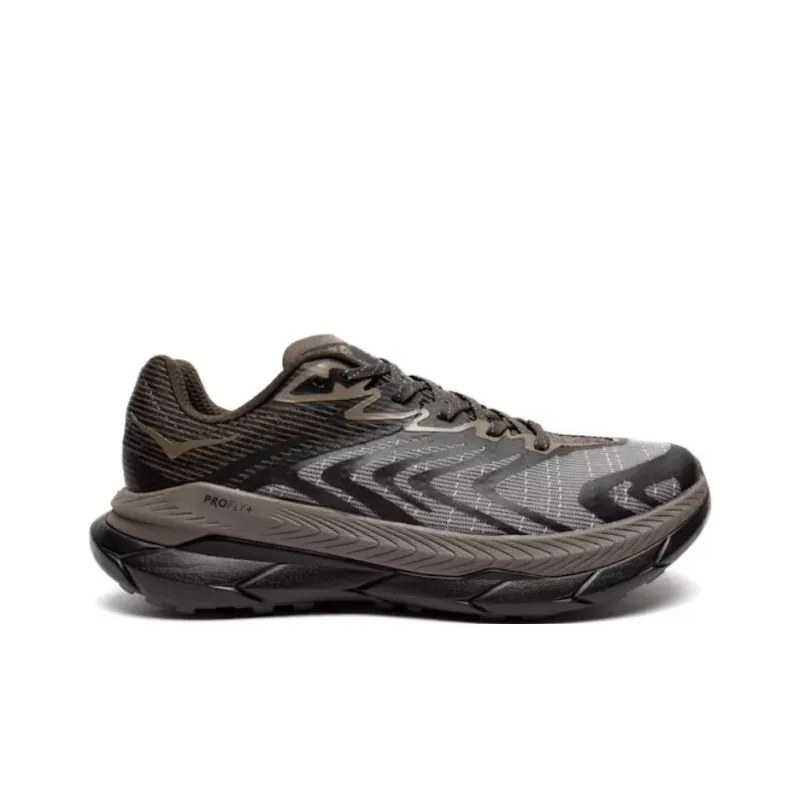 HOKA ONE ONE Anti Slip Wear Resistant Low Top Running Shoes Unisex Dark Brown/Black-1