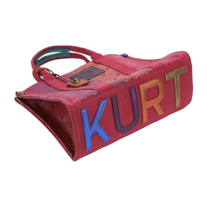 Kurt Geiger London Canvas Canvas Bag Shoulder Bag Crossbody Bag Handbag Women's Red-3