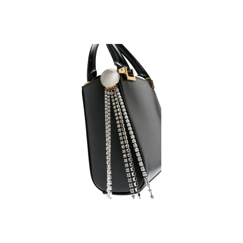 MAGDA BUTRYM Smooth Calf Leather Handbag Trumpets Women's Black-2