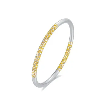 ZOKS S999 Fine Silver Bangles Women's