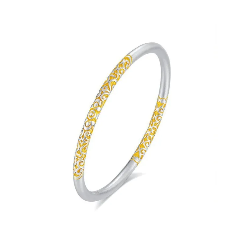 ZOKS S999 Fine Silver Bangles Women's-0