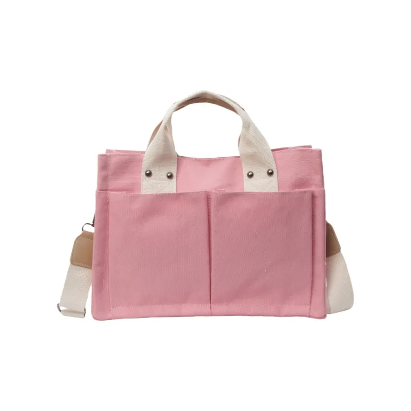 Yalu Canvas Canvas Bag One Shoulder Handbag Regular Women's Green/Yellow/Ecru/Pink/Black-20