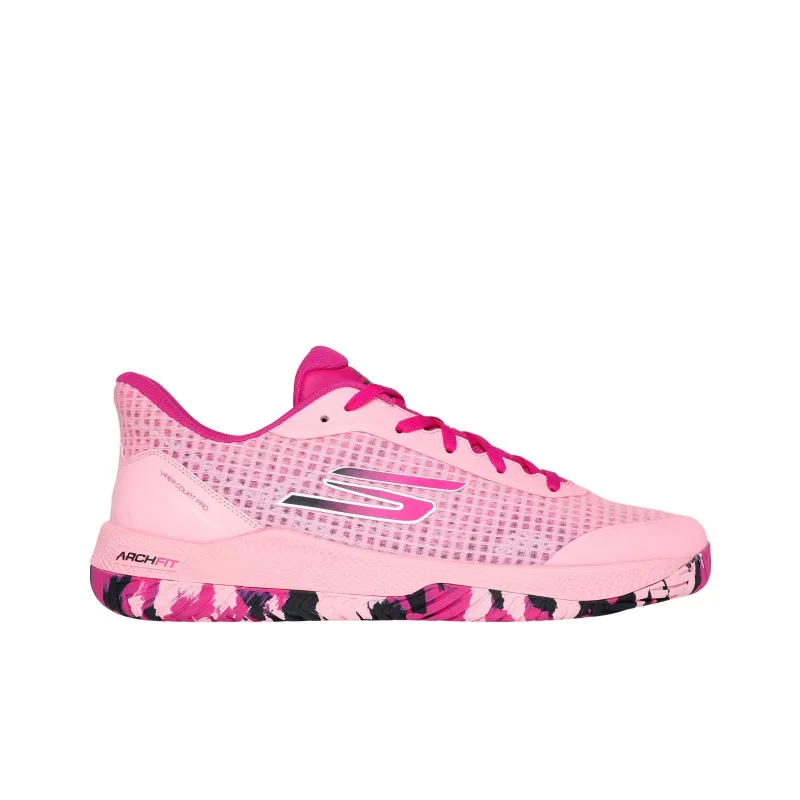 Skechers Viper Court Pro Slip-Resistant Breathable Low-Top Training Shoes Men's Pink Black-1
