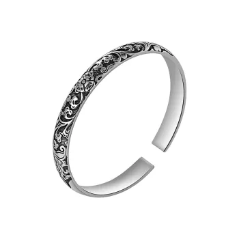 LAOYINJIANG 999 Fine Silver Bangles Women's