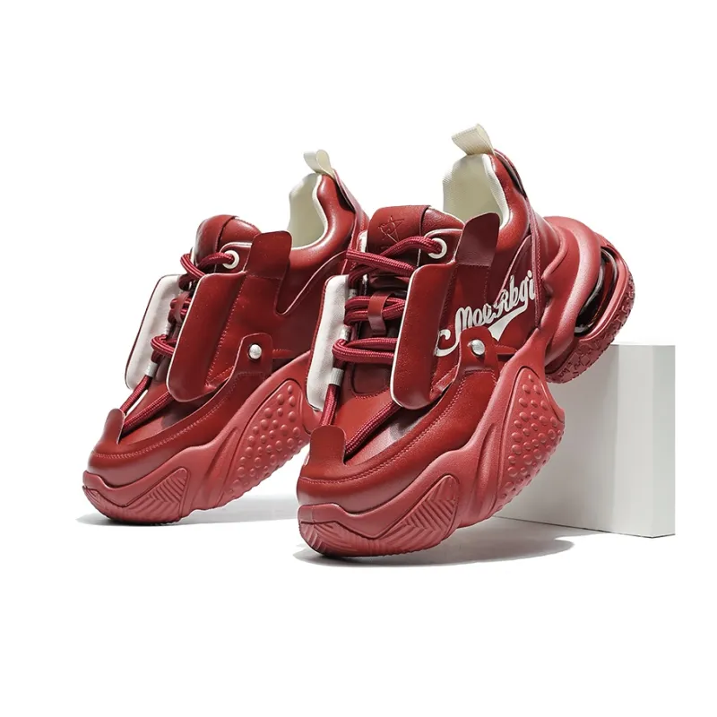 MOERBAI Spacewalk Series Wear Resistant Support Lightweight Height Increasing Low Top Chunky Sneakers Men's-5