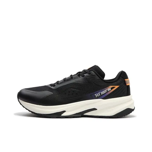361° Cushioning Anti Slip And Wear Resistant Low Top Casual Running Shoes Men's Black Orange