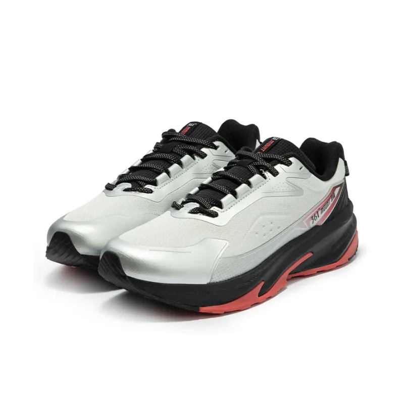 361° Cushioning, Slip Resistant, Abrasion Resistant, Waterproof Low Top Casual Running Shoes Men's Silver White-2