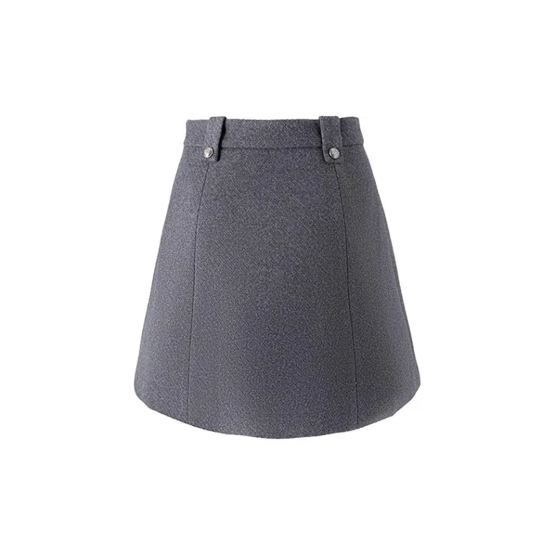 HDFULERN Casual Short Skirts Women's Quartz Gray-1