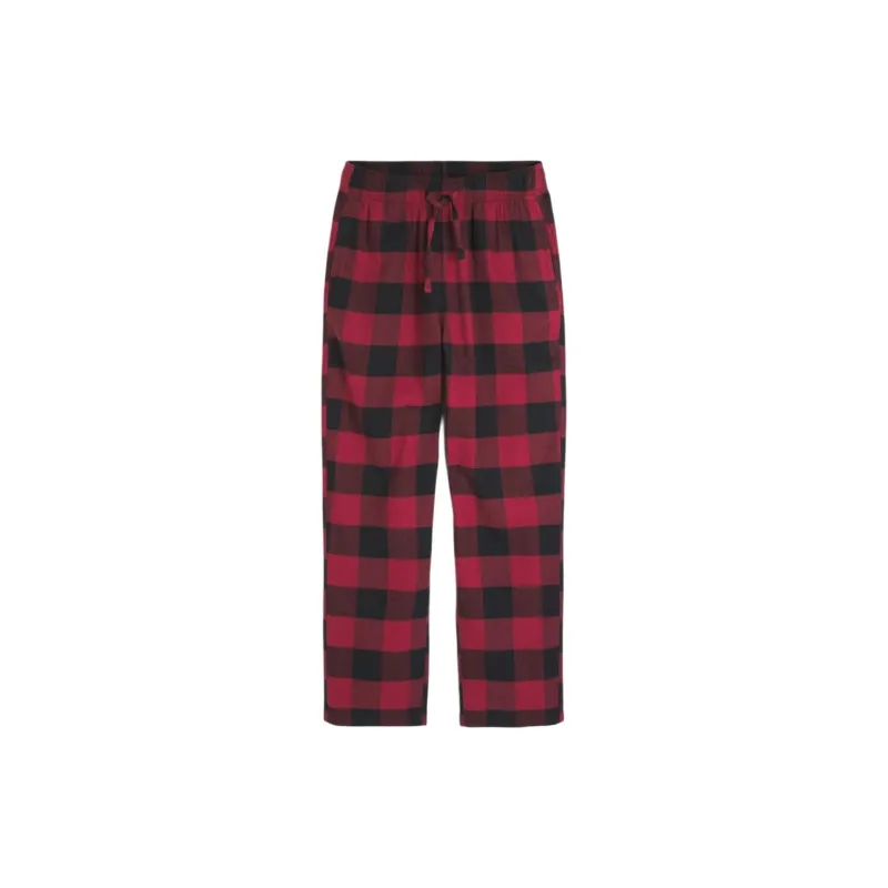Hollister Pajama Pants Men's Red Plaid-0