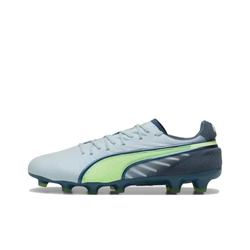 PUMA King Ultimate HG Rubber Short Studs Wear Resistant Slip Resistant Soccer Shoes Men's Gray