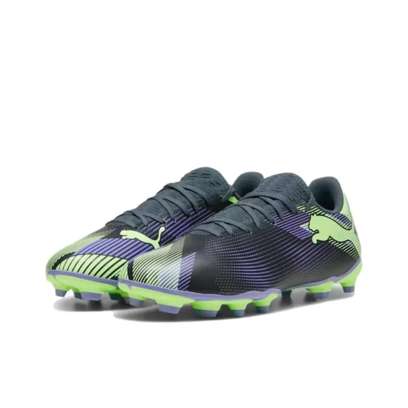 PUMA FUTURE 7 PLAY Artificial Ground Anti Slip Wear Resistant Soccer Shoes Men's Gray Purple Green-2