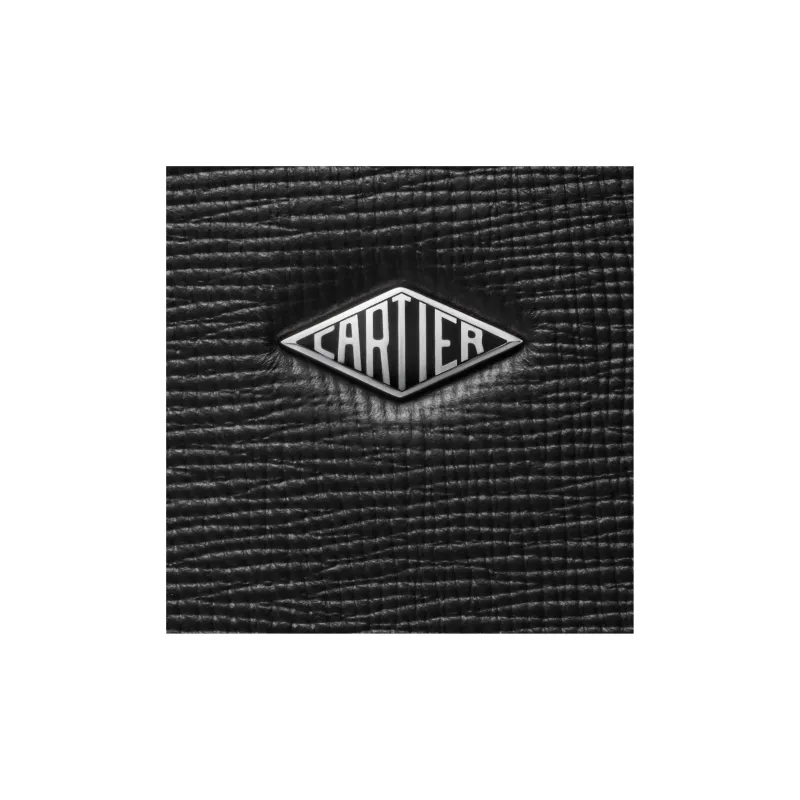 CARTIER Grained Calfskin Cell Phone Pouch Unisex Black-3