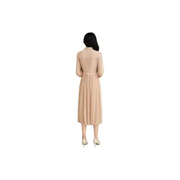 SMEN Long Sleeved Dresses Women's Khaki