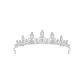 Silver Waterdrop Zircon Crown Headband