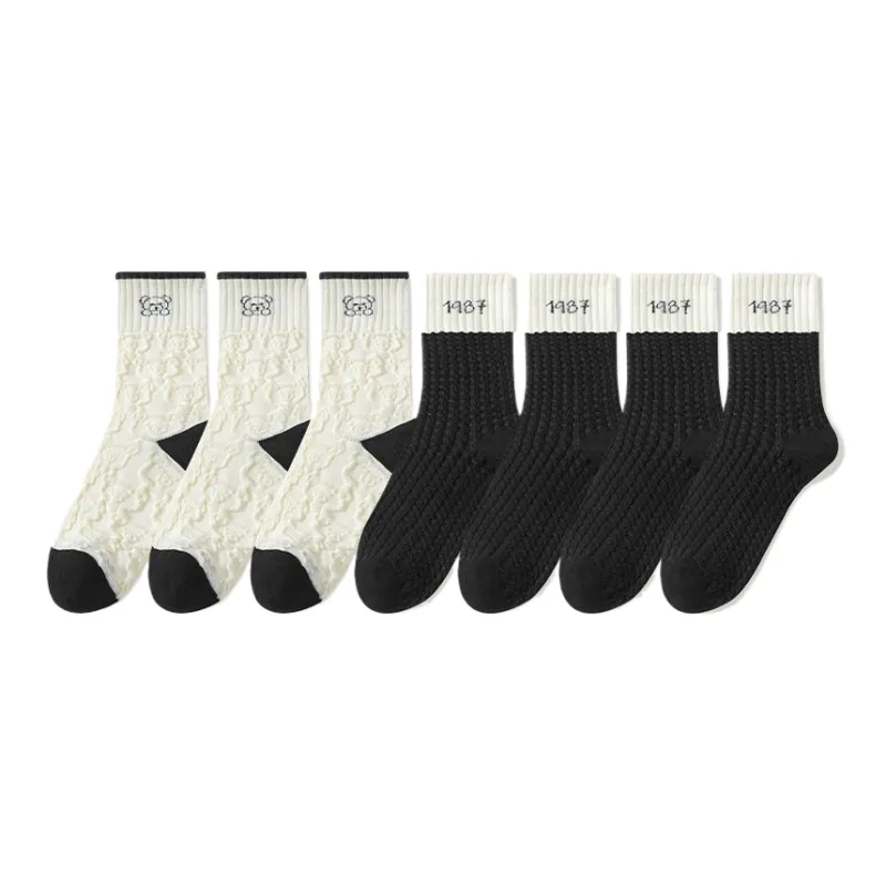 Lan Miao Mid Calf Socks Women's 7 Pack-4