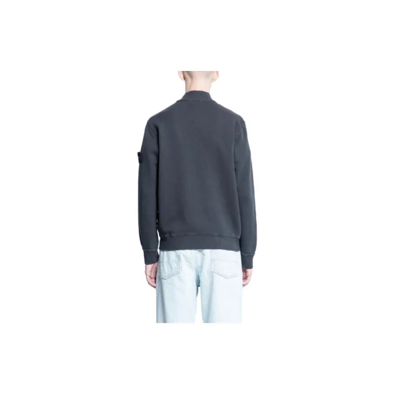 STONE ISLAND Logo Patch Zipped Sweatshirt-1
