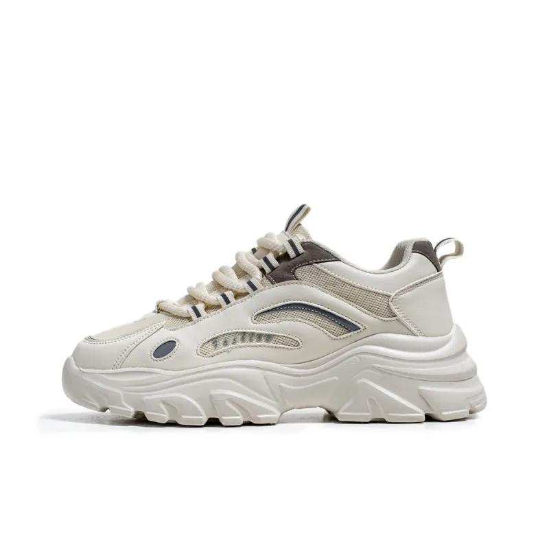Wooden Rabbit Cushioning Anti-Slip Wear-Resistant Breathable Height Increasing Low-Top Chunky Sneakers Men's-5