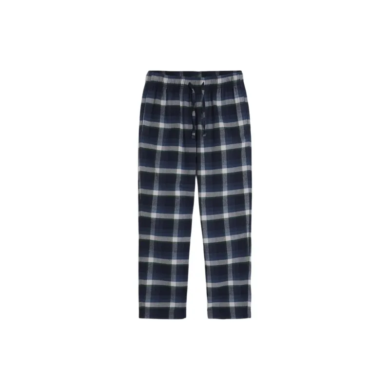 Hollister Pajama Pants Men's Navy Plaid-0
