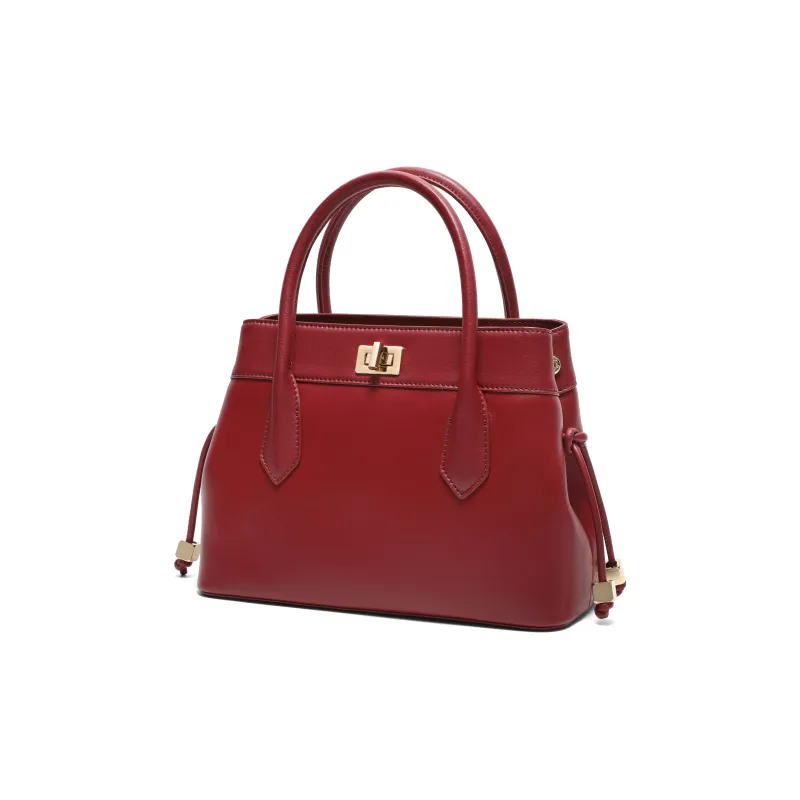 BELLE Cow Leather One Shoulder Handbag Medium Size Women's Multicolor-6