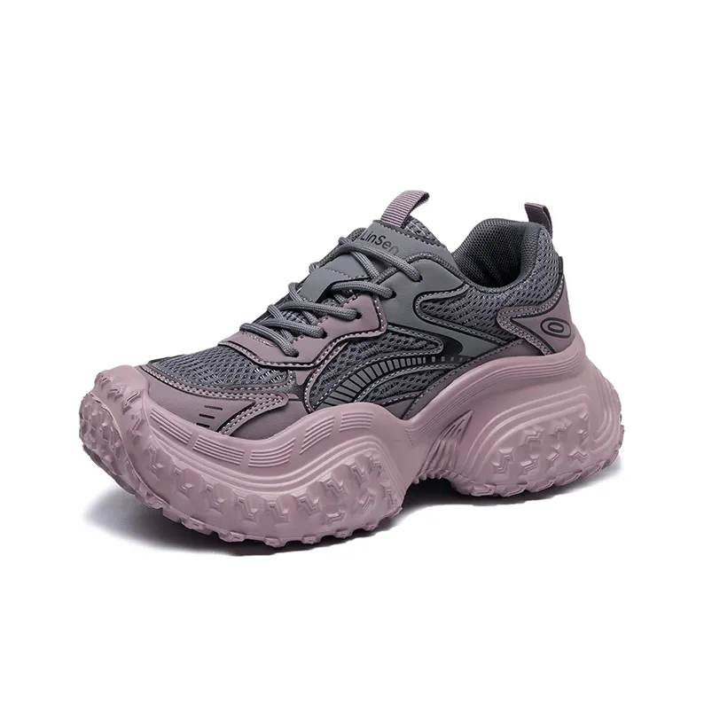 Mulinsen Anti Slip And Wear Resistant Height Increasing Low Top Chunky Sneakers Women's-9