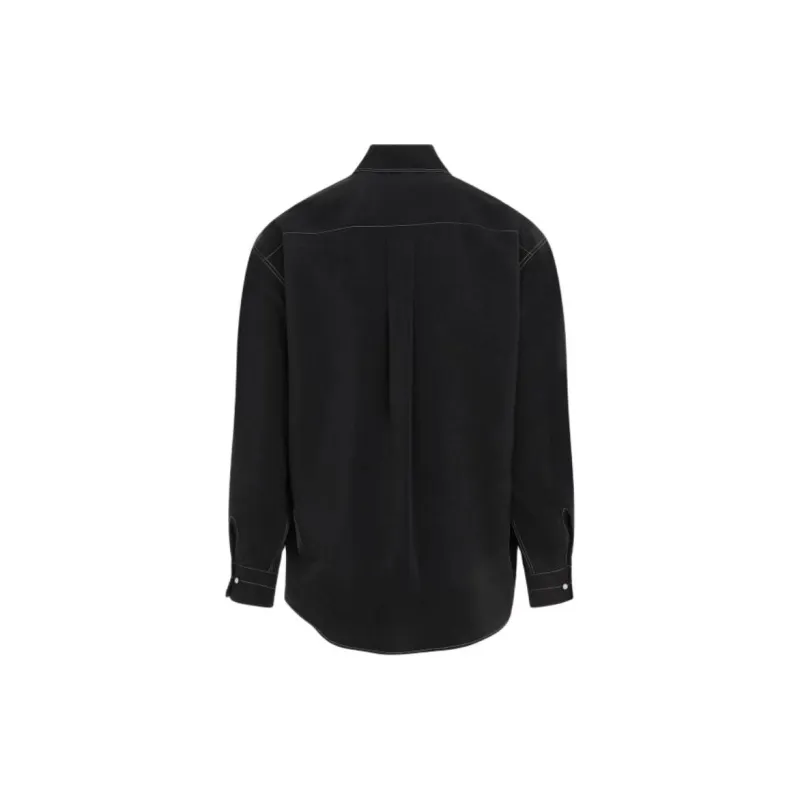 Lemaire Easy Shirt With Contrasted Stitch-1