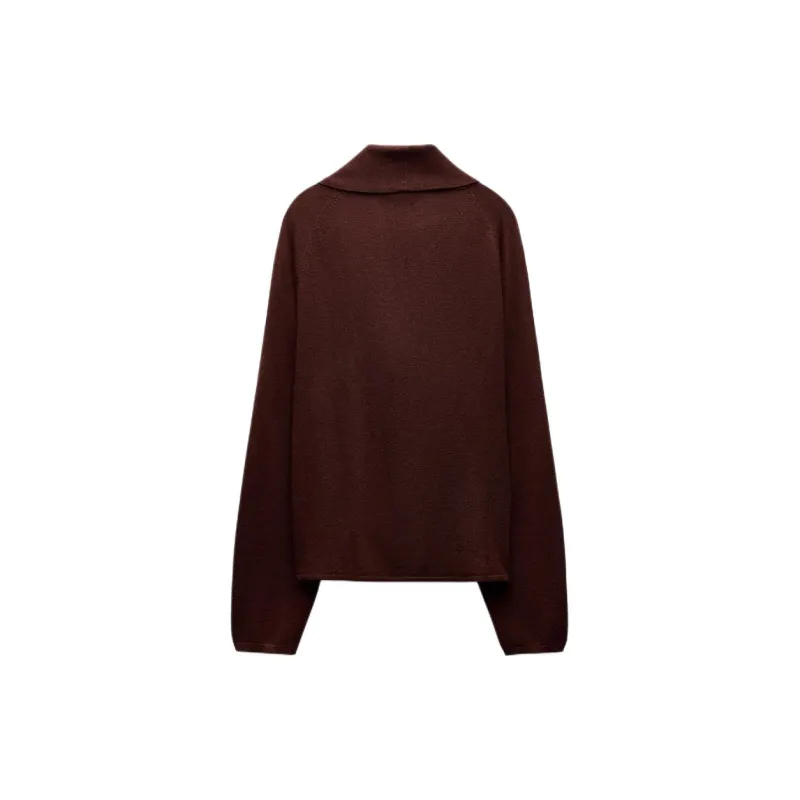 ZARA Sweaters Women's Burgundy-1