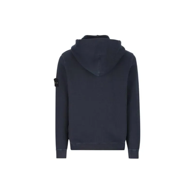 STONE ISLAND Logo Patch Zip Up Hoodie-1