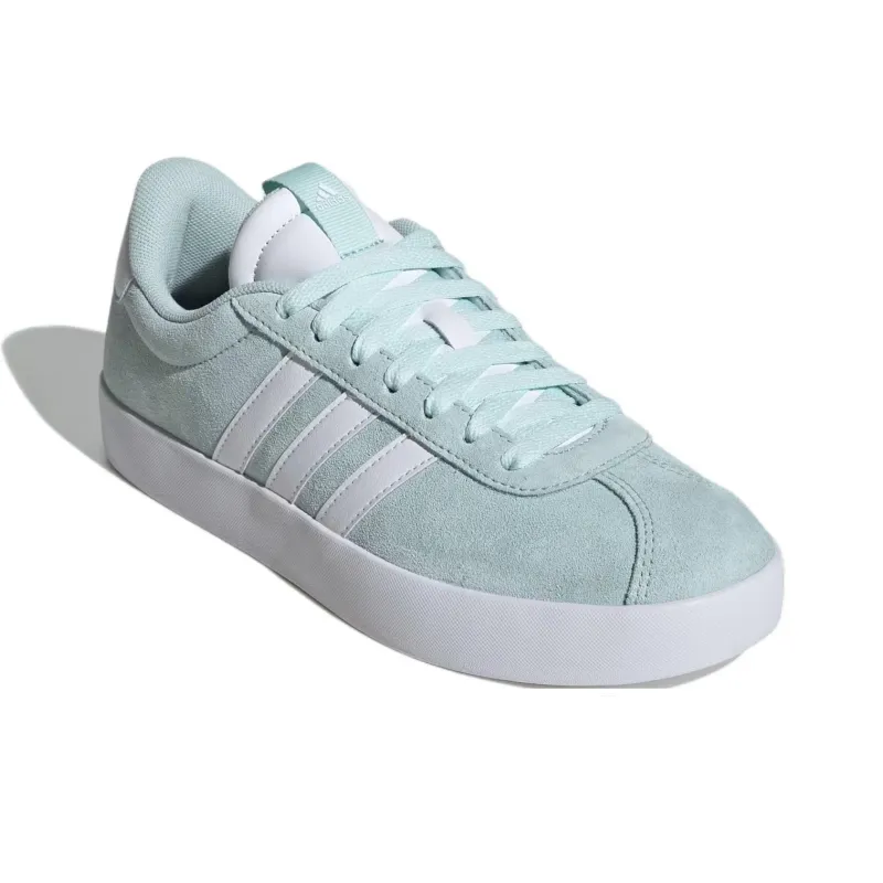 Adidas VL COURT 3.0 Anti Slip Wear Resistant Low Top Skateboard Shoes Women's Green White-2