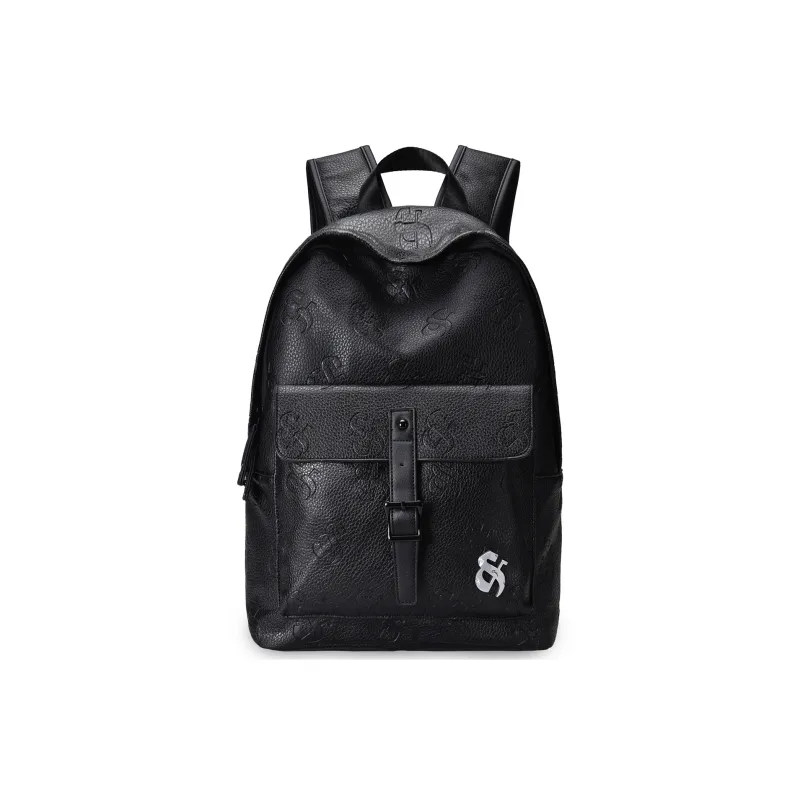 GLORY&CO PVC Backpack Laptop Bag Backpack Large Size Men's Black-0