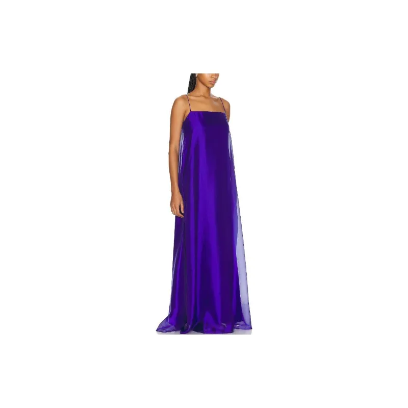 Staud Slip Dresses Women's Purple-2