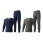 [Mountain Fleece+Silk+German Fleece Style]Navy Blue+Dark Gray