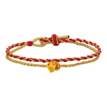 LOULANBOWUGUAN Four Seasons Fortune Beads 999 Solid Gold Fixed Price Bracelets Unisex Good Luck