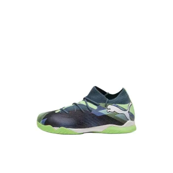 PUMA FUTURE 7 MATCH Anti Slip Wear Resistant Low Top Kids' Soccer Shoes Gray Blue Kids'