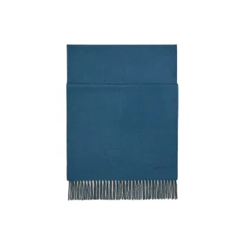 HERMES Cashmere Knit Scarves Men's Marble Blue
