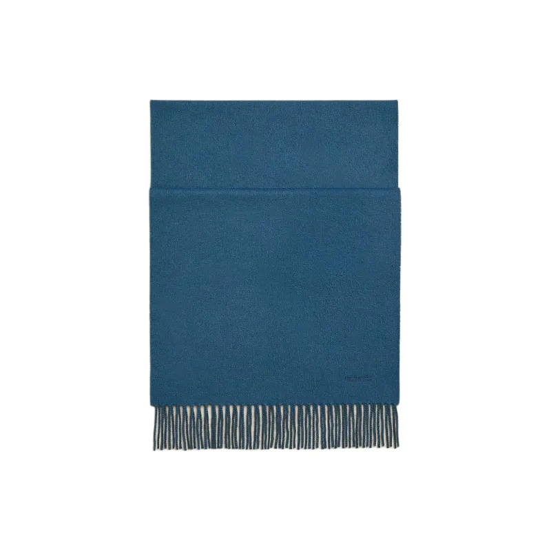 HERMES Cashmere Knit Scarves Men's Marble Blue-0