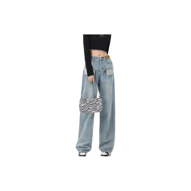 Weixi Jeans Women's Cool Tea Blue-1