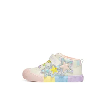 TARANIS Anti Slip And Wear Resistant Warm Kids' Skateboarding Shoes White/Pink Children Aged 3 7 Years Old