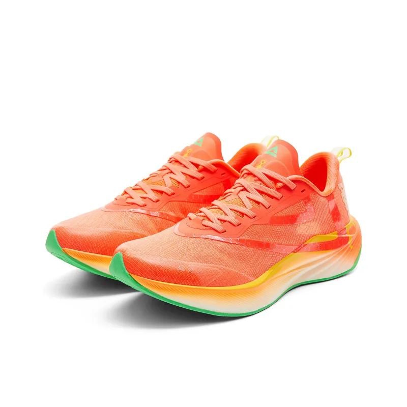 PEAK Cushioning Anti Slip Wear Resistant Coverage Rebound Anti Rollover Running Shoes Men's Neon Vibrant Orange-2
