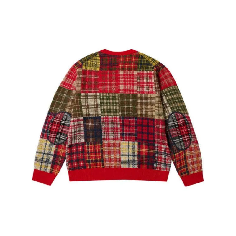 PALACE X Beams Plus Patchwork Crew Knit-1
