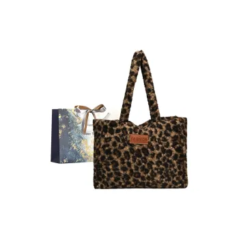 Iman's House Plush Shoulder Bag Women's Brown/Black