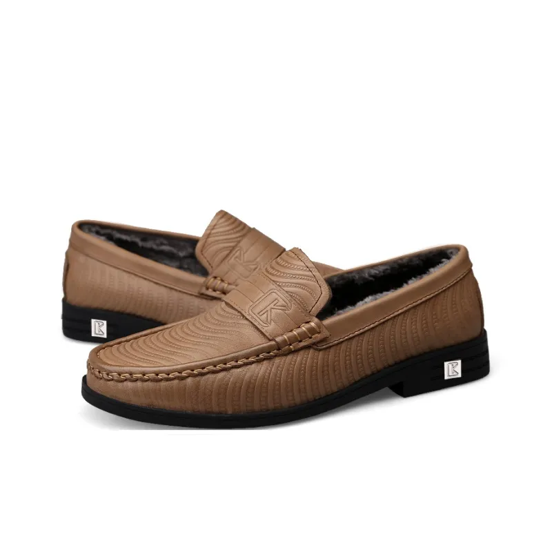 CKVUSAMG Loafers Unisex Red Brown/Khaki-24