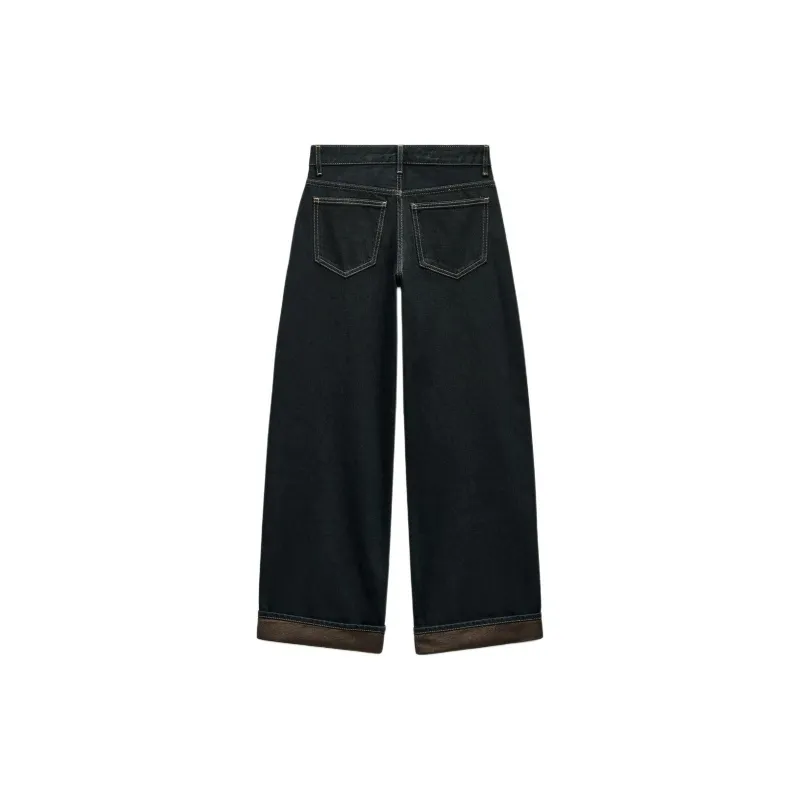ZARA Trf Jeans Women's Black/Yellow-1