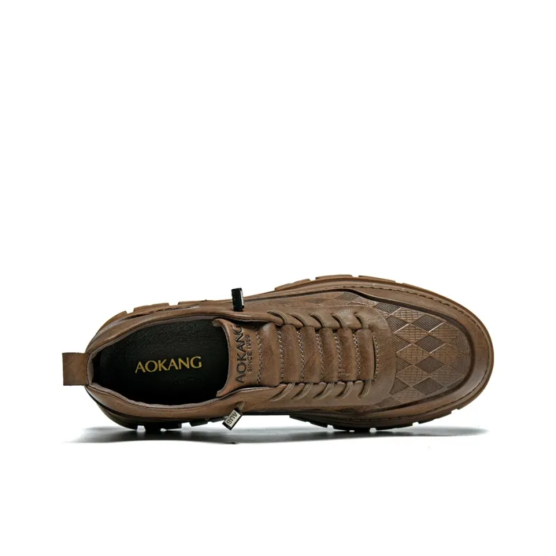 AOKANG Maillard Style Series Printed Luxury Elastic Band Skateboard Shoes Work Boots Men's Exclusive Box-9